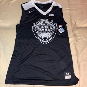 NWt Nike Mens M Dri-FIT All Star Showdown Basketball Jersey Black White